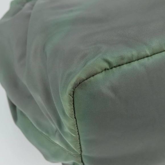 PRADA Hand Bag Nylon 2way Green Gold Auth 104393 - Picture 16 of 16